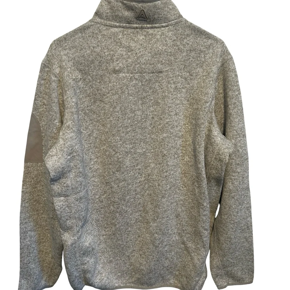 Antigua Men's Tan- Oatmeal - Gray Quarter-Zip Sweater Large NWT C-L